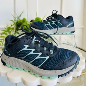 NEW!! Merrell Womens Wildwood J5066800 Blue Hiking Shoes Sneakers US 5.5